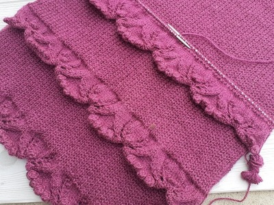 Very Beautiful Designer Knitting Design For Woolen Cardigan.Baby Sweater.Bobble Sweater Border