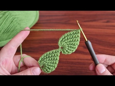 Wow!. Crocheted leaves lined up in rows turned out great. look what I made from knitted leaves ?