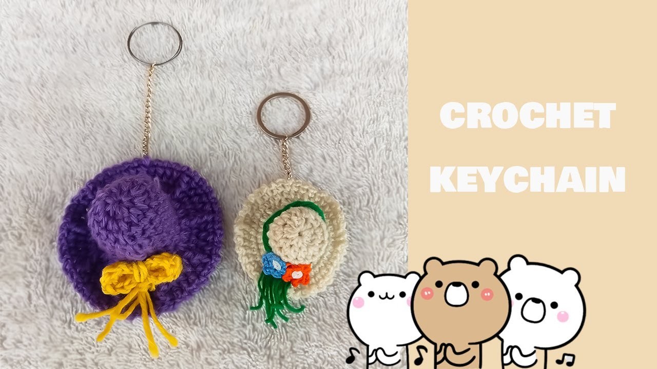 WOW! Cute and Easy hat Crochet Keychain