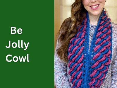 7. Be Jolly  Crochet Cowl- 12 Days of Cowls - Step by Step CROCHET PATTERN