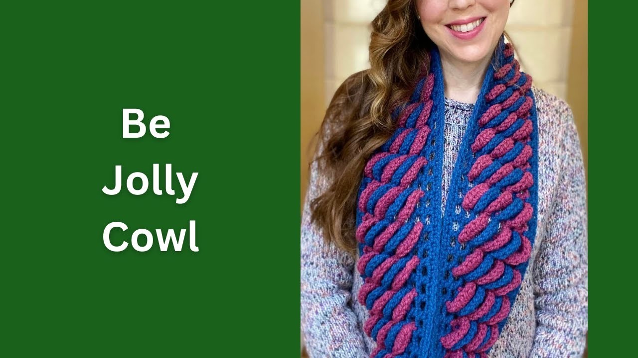 7. Be Jolly  Crochet Cowl- 12 Days of Cowls - Step by Step CROCHET PATTERN