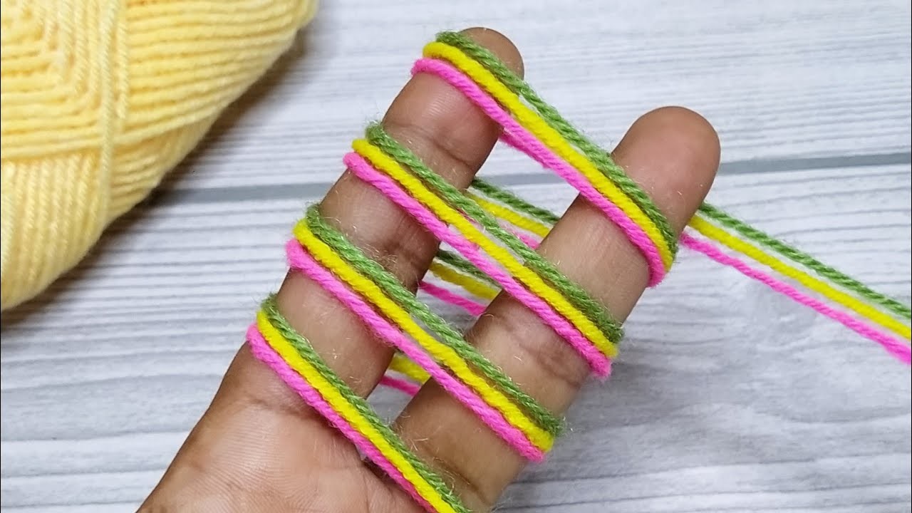 Amazing 2 Beautiful Woolen Yarn Flower making ideas with Finger | Easy Sewing Hack