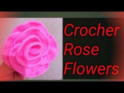 Beautiful crochet rose flower ###crochet rose pattern ##baby fashion clothes