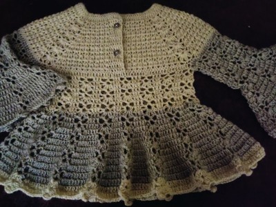 Beautiful crochet top. frock for 8.9.10year girl . part 3. 