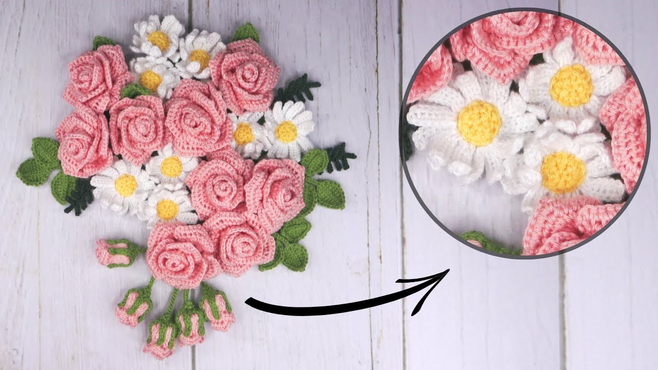 Crochet Daisy | Crochet Flower Arrangement Tutorial | Super Easy