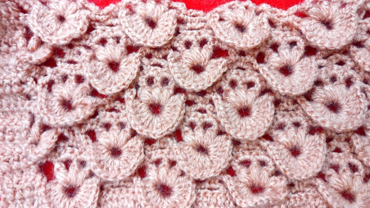 Crochet Easy And New Pattern For Blankets, Napkins, Shawls,  Scarves,Cushion Covers And More.