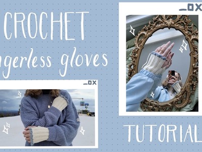 Crochet fingerless gloves.arm warmers tutorial ????✨