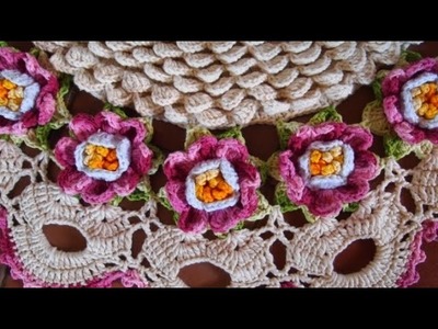 Crochet Flower Doily.Thalipos Design || Part ~4(flor dé maracuja)