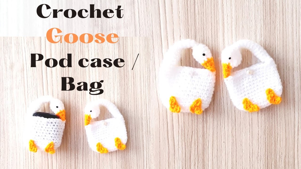 Crochet Goose podcase |crochet goosebag free pattern #crochet #crochetbag #crochetbagpattern #diybag