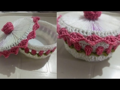 Crochet pattern :old cd idea  crochet basket  knitting champion