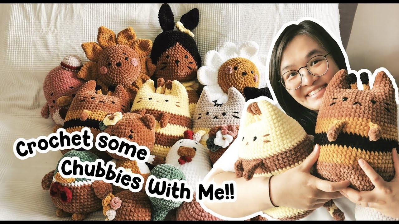 Crochet some Chubbies With Me | 20 Balls of Yarn in 7 Days | Small Crochet Business | Studio Vlog