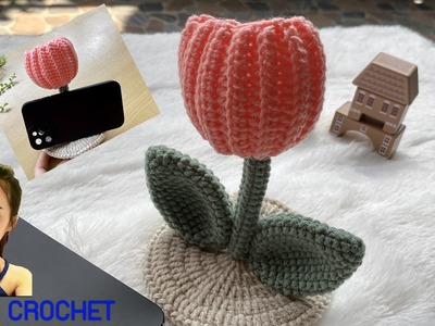 Crochet Tulip Phone Holder | Crochet tulip | Tulip Phone Stand  ????????????
