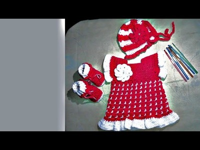 Easy Crochet Baby Frock for 0-3M Baby girl @shcrochet9166 #crochet #frock #dress #woolendesign