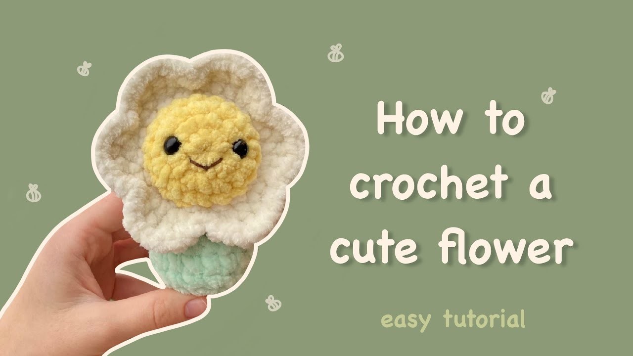 How to crochet a CUTE FLOWER | Easy tutorial