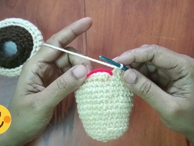 How to Crochet a Mini Flower Pot and soil in Tamil - [Eng Sub] #handmade #homedecor#crochettutorial.