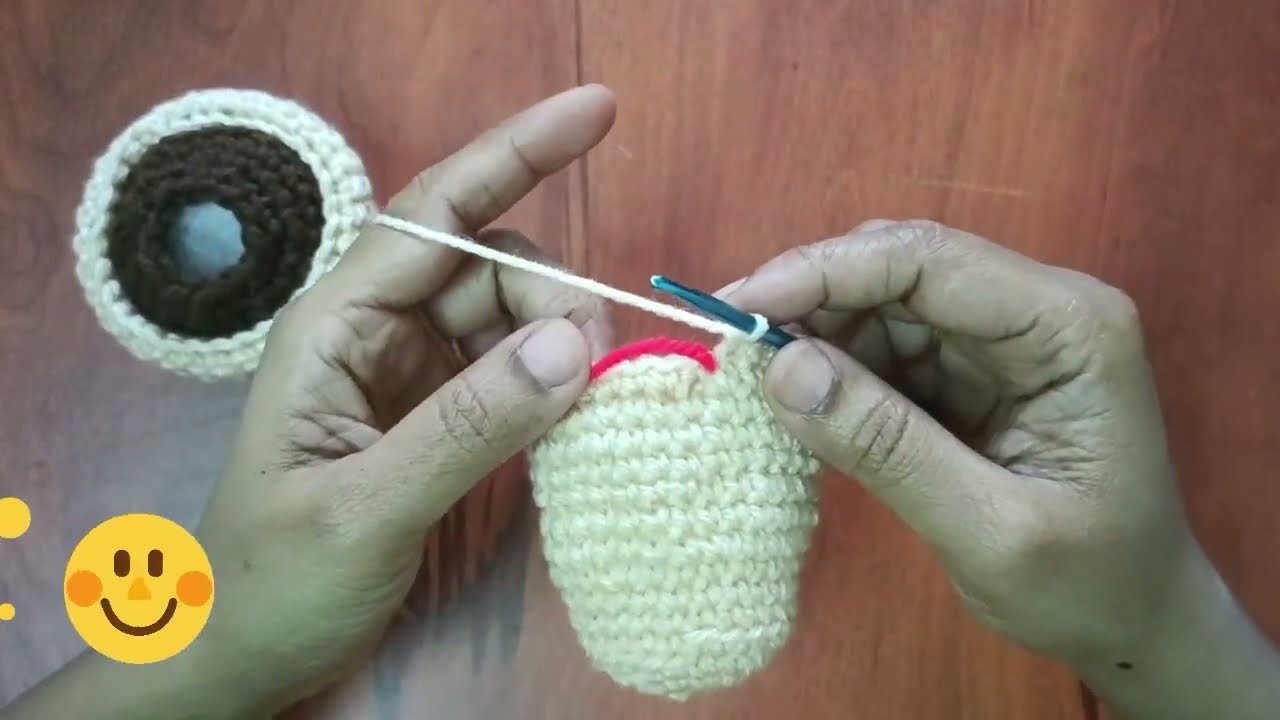 How to Crochet a Mini Flower Pot and soil in Tamil - [Eng Sub] #handmade #homedecor#crochettutorial.