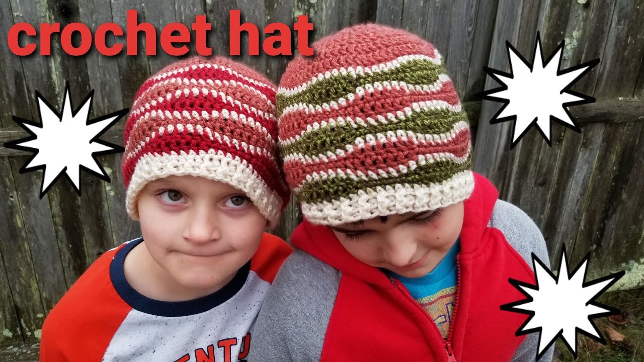 How to Crochet any size Hat Tutorial - Easy Pattern