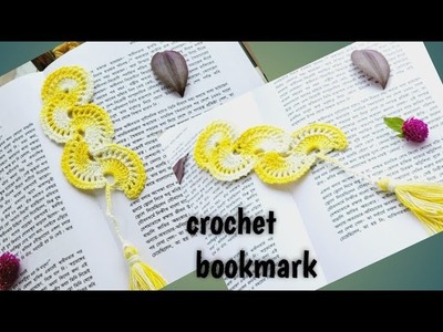 How to crochet bookmark || bookmark lace design|| Crochet fan bookmark