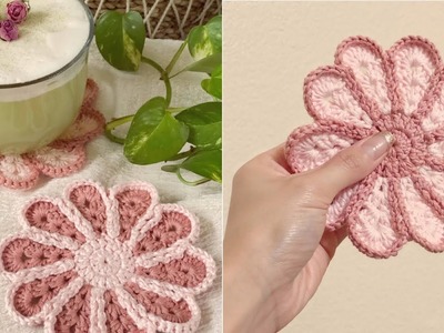 HOW TO CROCHET FLOWER TUTORIAL FOR BEGINNERS || Easy Crochet Pattern || DIY Crochet
