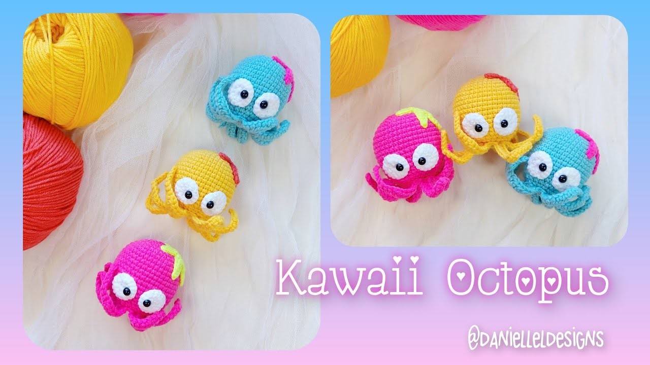 How to crochet octopus keychain | crochet amigurumi keychain
