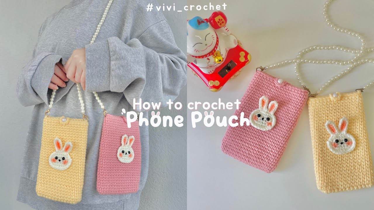 ???? How to Crochet Phone Pouch | Waistcoat Stitch ????