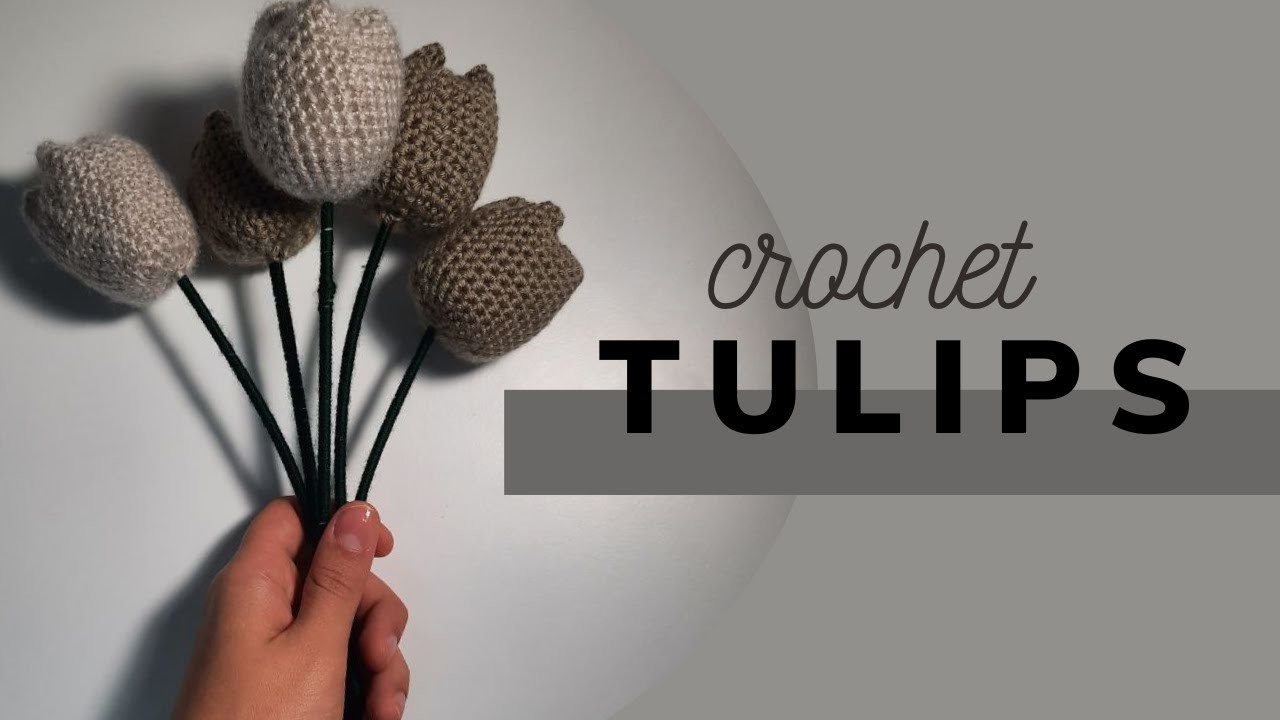 How To Crochet Tulips. Crochet a simple bouquet of flowers.