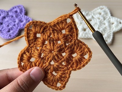 How to knit the easiest motif. crochet motif