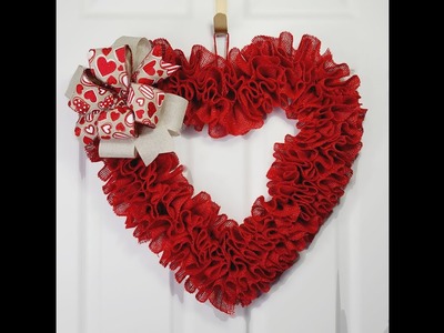How to make a Valentine Ruffle wreath