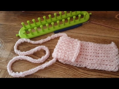 Loom knitting bag - loom knitting bag pattern - loom knit bag
