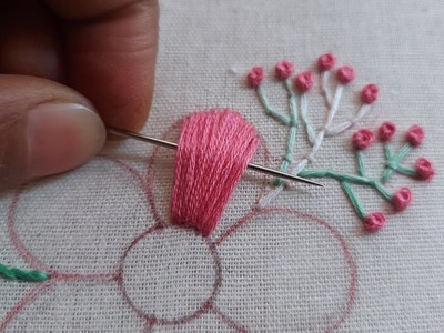 Most beautiful flower design|latest hand embroidery design|superrrrrrr easy flower design