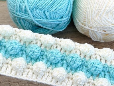 Popcorn crochet knitting pattern. fluffy knit blanket. baby blanket patterns