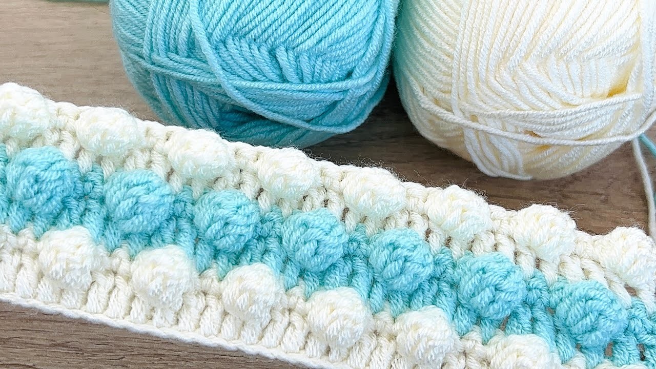 Popcorn crochet knitting pattern. fluffy knit blanket. baby blanket patterns