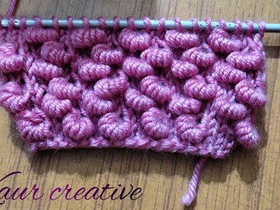 Ring stitch knitting pattern#knitting design#kaur creative#