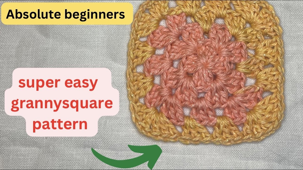 Super easy  basic granny square ????????tutorial beginner friendly #crochet #crocheting #youtube