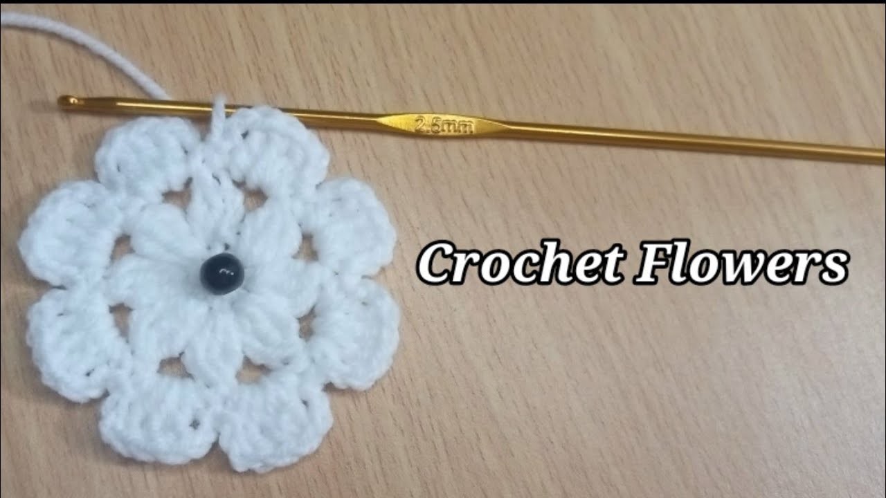 Very easy crochet flower | how to make crochet flower by @CrochetFlowers275