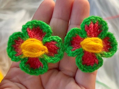 Wow super easy and beautiful eye catching crochet flower idea. crochet tutorial. knitting love