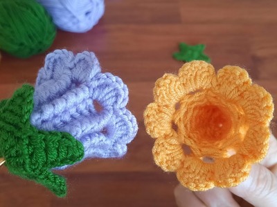 WOW Wonderful crochet pattern flower keychain making????I crocheted my friends and they liked it,