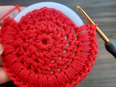 WOW WONDERFUL???? What did I do with the plastic ring  My friend liked it very much TREND CROCHET IDEA!