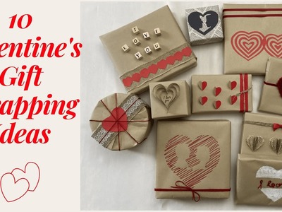 10 Simple Gift Wrapping ideas for Valentines Day DIY.