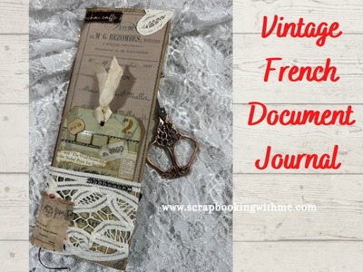ANTIQUE TALL DOCUMENT JOURNAL | Decorating Pockets, Making Flips | Tutorial