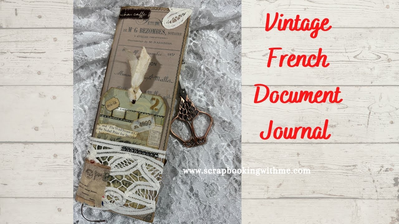 ANTIQUE TALL DOCUMENT JOURNAL | Decorating Pockets, Making Flips | Tutorial