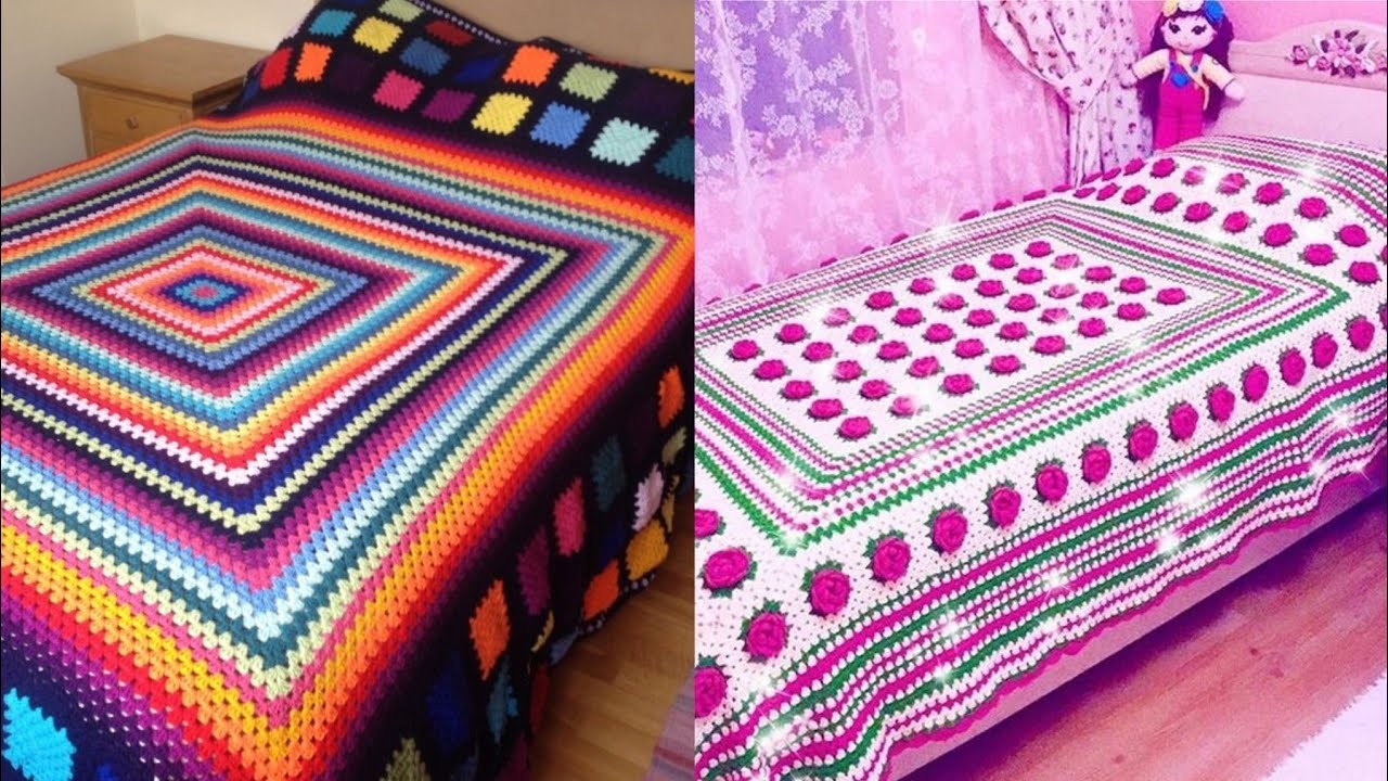 Best and unique crochet bed sheet design with beautiful patterns and