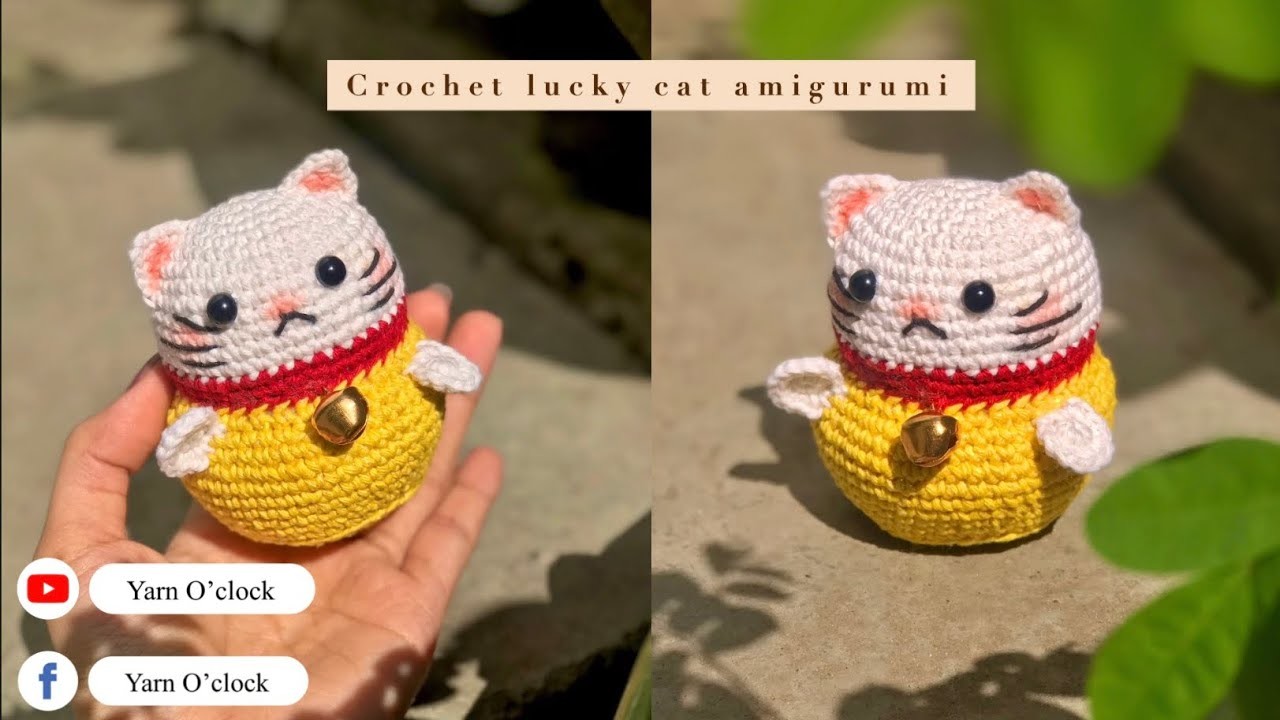 Crochet Lucky Cat | amigurumi | full tutorial