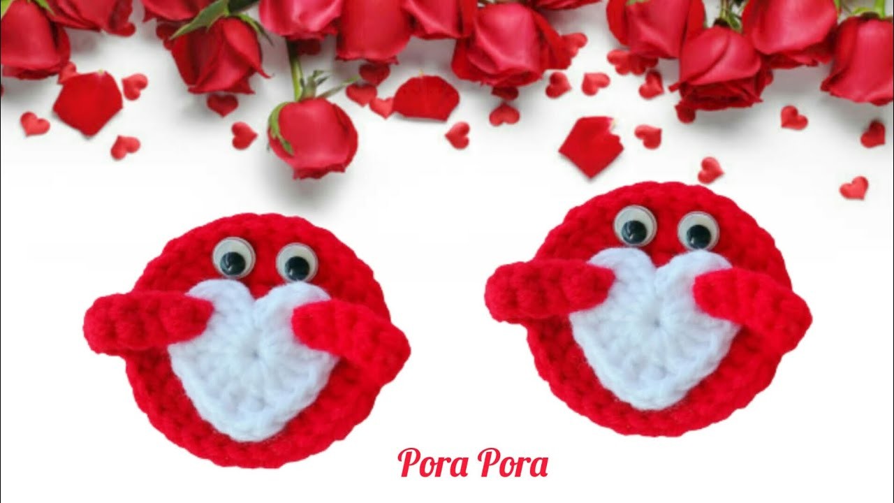 Crochet Pocket Hug Heart I Crochet Small Heart Tutorial I Valentine Crochet Ideas