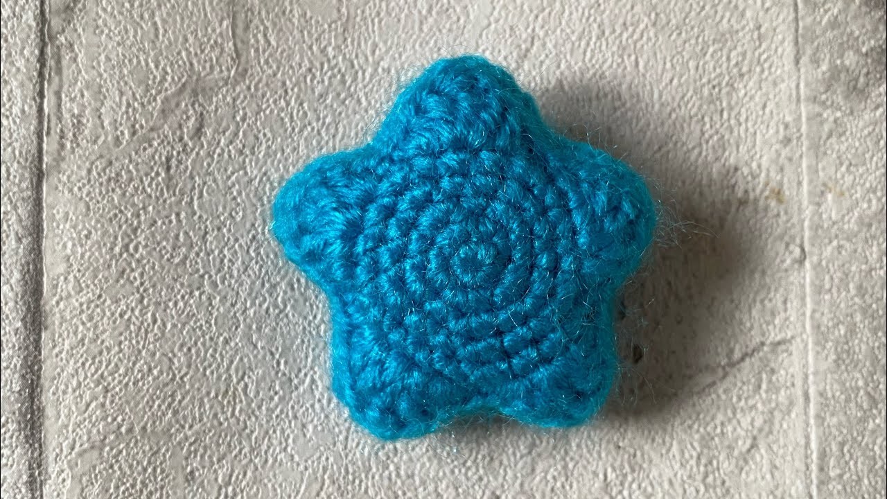 Crochet star, easy pattern, no stitch pattern