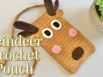 Crochet???? With Us! Reindeer Pouch ~ Crochet Cross Body Purse