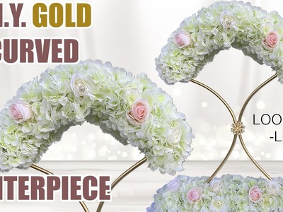D.i.y. Gold Curved Arched Wedding Centerpiece
