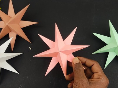 DIY 3D star. How to make 3d star at home.DIY paper star.3d star with paper. paper craft