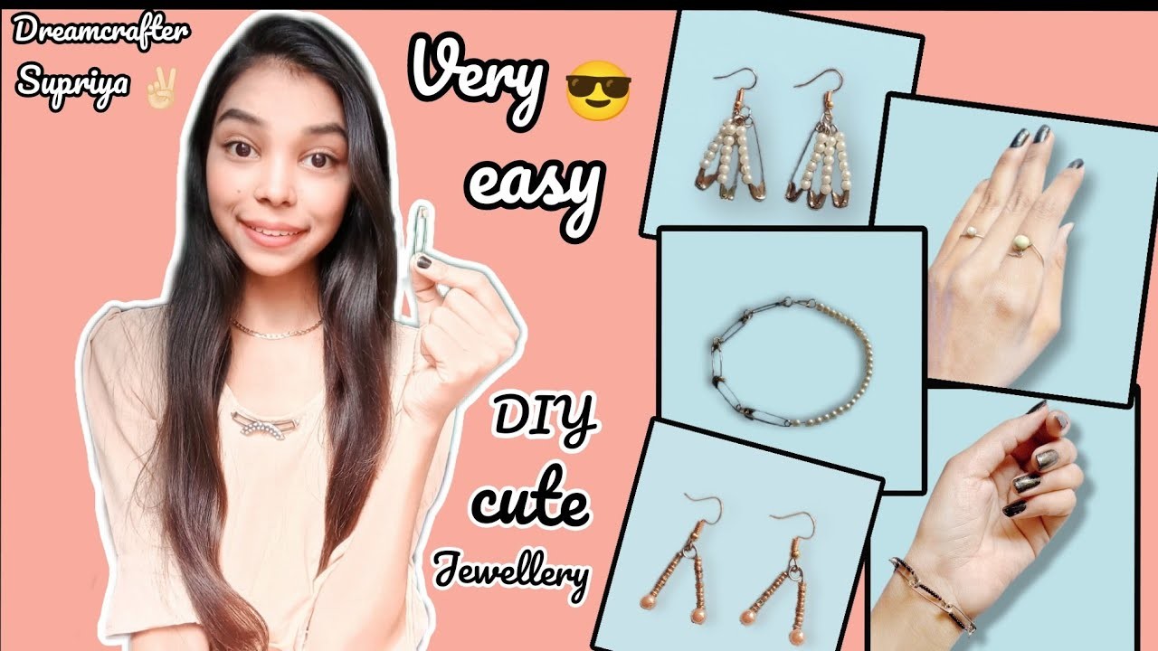 DIY 4 beautiful jewellery using safety pin????_ jewellery making_#dreamcraftersupriya _#video _#viral