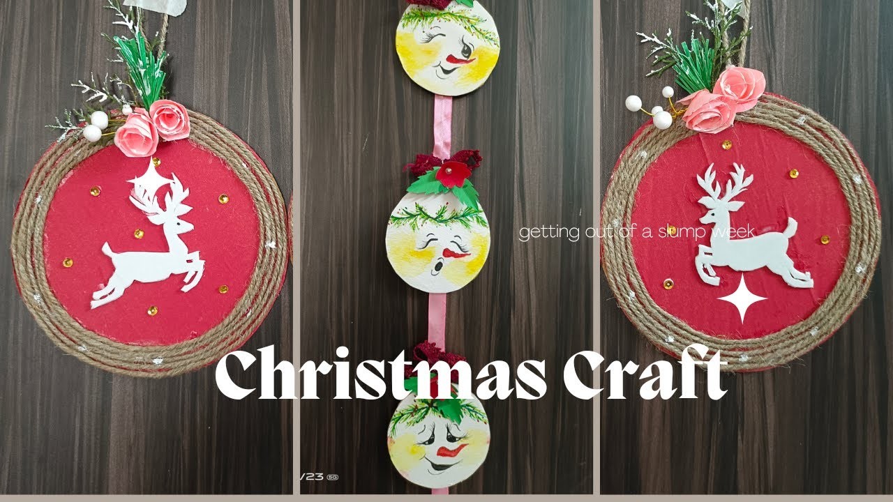 DIY CHRISTMAS CRAFT | DOOR HANGING | MERRY CHRISTMAS | EASY CRAFT IDEA |WALL HANGING CHRISTMAS DECOR